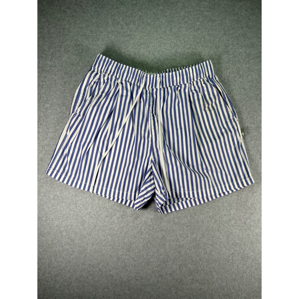 Stain* Urban Outfitters Blue White Striped Drawstring Elastic Waist Shorts S